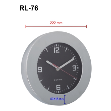 RELOJ DE PARED EN METÁL CROMADO DIÁMETRO 22.5 CM | Articulos Promocionales