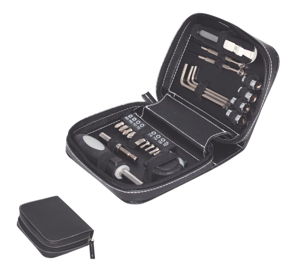 Set de herramientas con estuche de curpiel | Articulos Promocionales