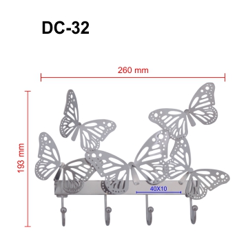 PERCHERO MARIPOSAS 4 GANCHOS  | Articulos Promocionales