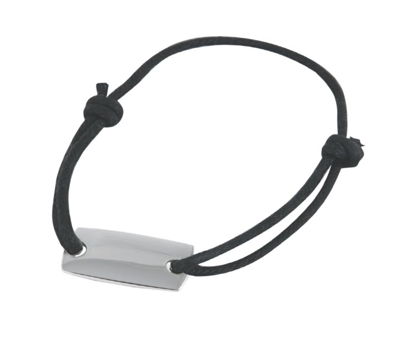 Pulsera de cordón y placa metálica | Articulos Promocionales