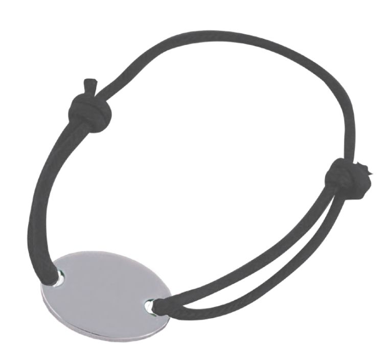 Pulsera de cordón y placa metálica | Articulos Promocionales