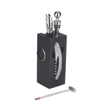 SET DE ACCESORIOS PARA VINO EN BASE DE MADERA

 | Articulos Promocionales