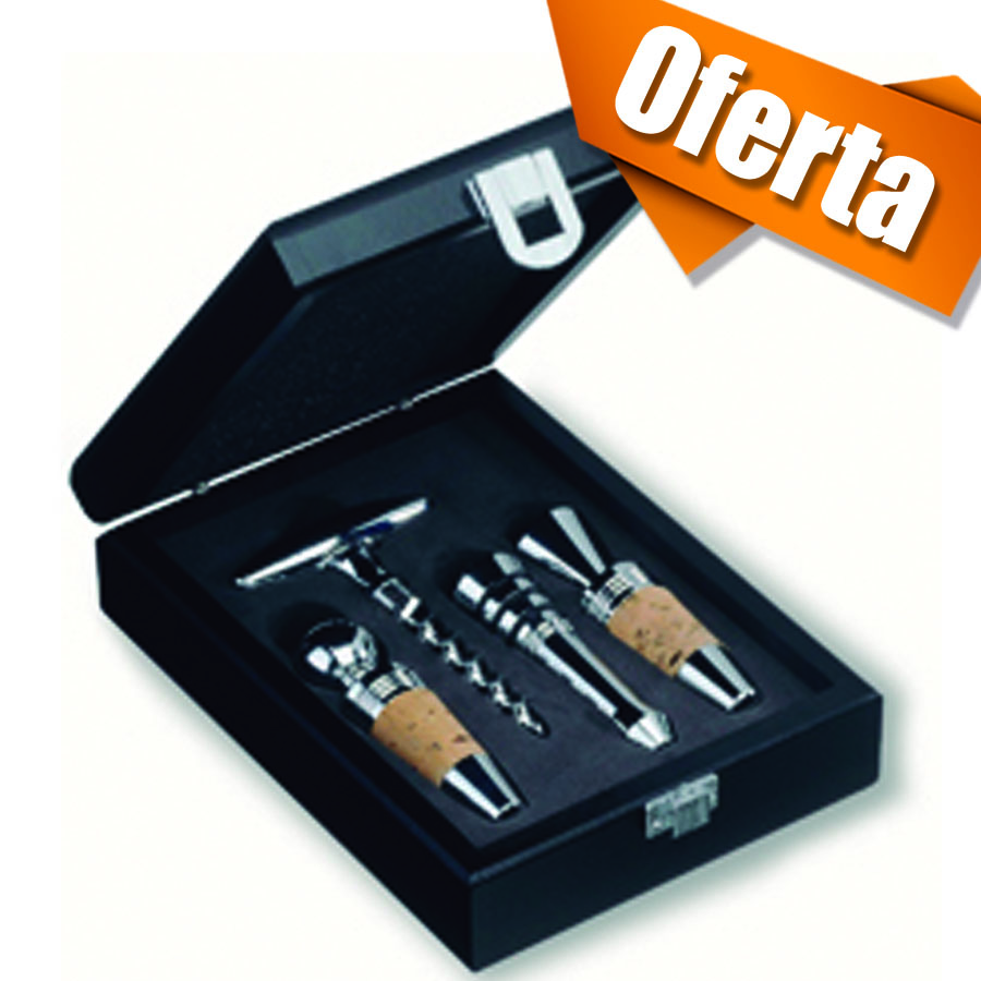 Set de Sacacorcho y 3 tapones metalicos DE $ 280.50 A $ 160 | Articulos Promocionales