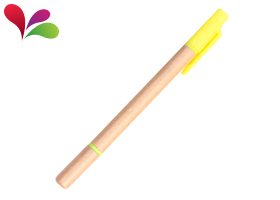 BOLIGRAFO ECO DUO CON MARCATEXTOS. | Articulos Promocionales