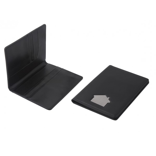 CARPETA EN CURPIEL Y PLACA DE METÁL 10.8 X 14.2 | Articulos Promocionales