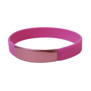 PULSERA DE CAUCHO CON PLACA DE ALUMNIO | Articulos Promocionales