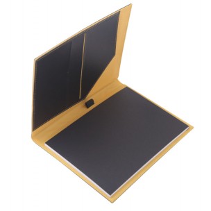 CARPETA EN CURPIEL CON BLOCK DE NOTAS 17.3 X 22 CM. | Articulos Promocionales