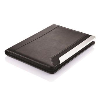 CARPETA EN CURPIEL CON DETALLE METALICO | Articulos Promocionales