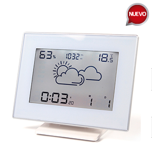 RELOJ DESPERTADOR CON BAROMETRO Y TERMOMETRO | Articulos Promocionales