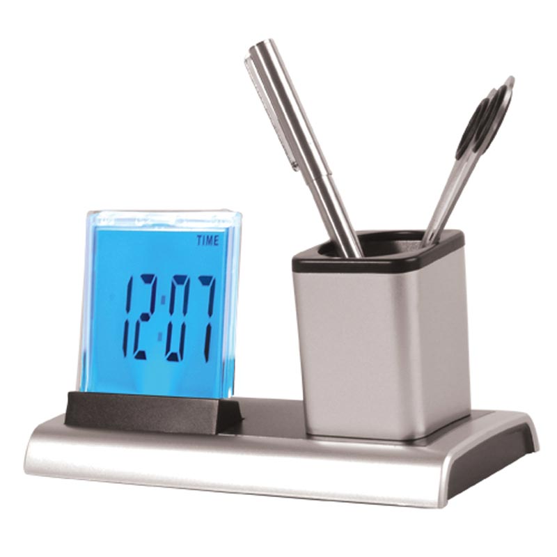 PORTA PLUMAS CON RELOJ DIGITAL | Articulos Promocionales
