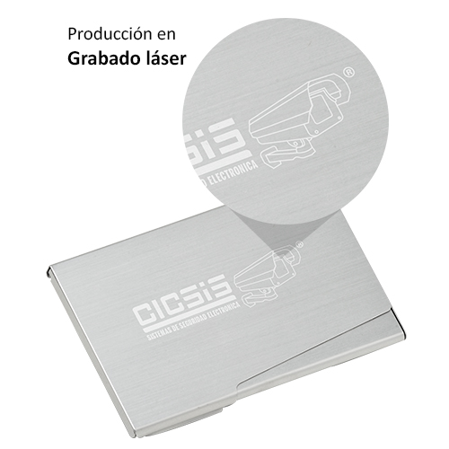 PORTA TARJETAS LISO DE ALUMINIO | Articulos Promocionales