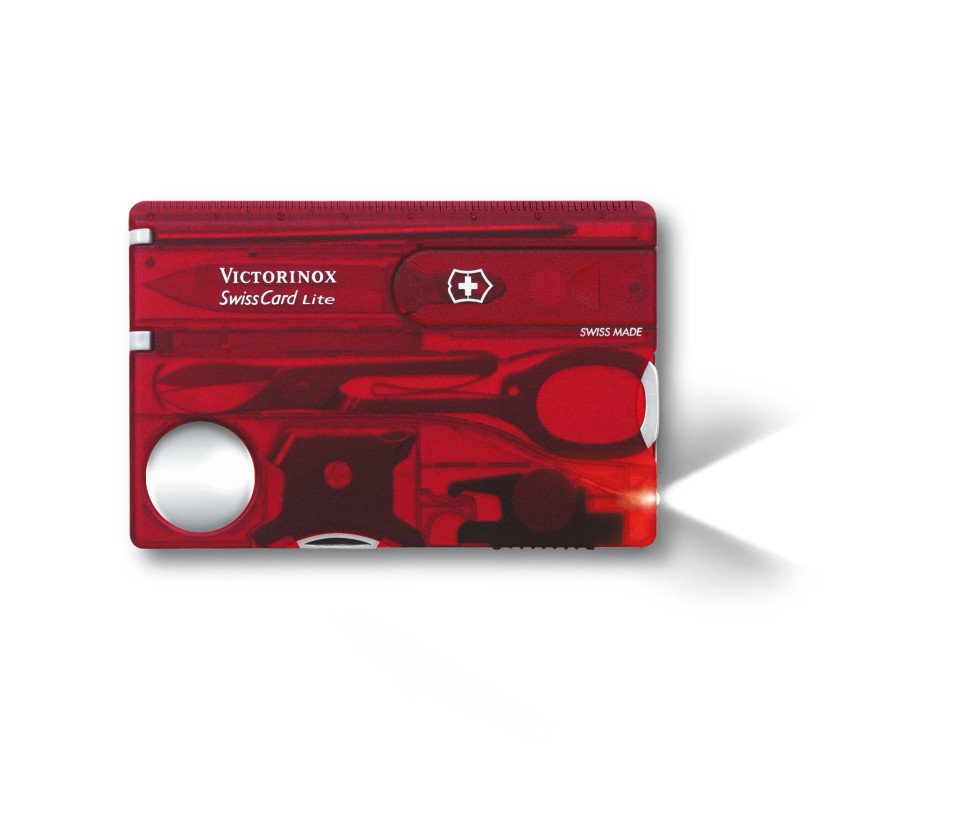 SWISS CARD LITE RUBI TRANSPARENTE, 13 USOS | Articulos Promocionales