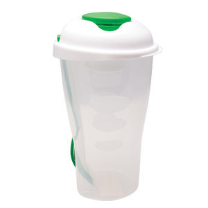Tupper para ensalada verde con tenedor | Articulos Promocionales