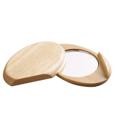 ESPEJO CON FUNDA DE MADERA | Articulos Promocionales