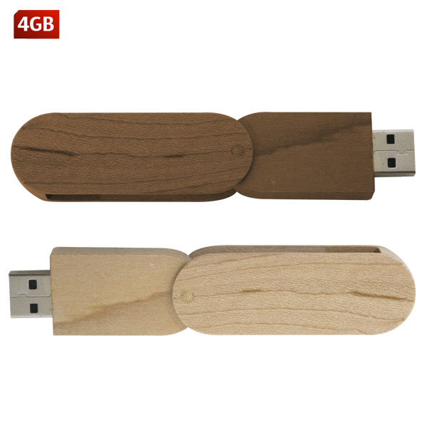 USB Giratoria Wood 4GB | Articulos Promocionales