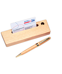 Estuche de madera con ranura y plum | Articulos Promocionales