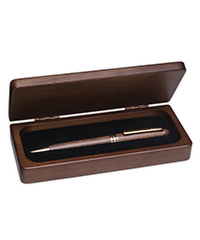 Estuche de madera color nogal con bo | Articulos Promocionales