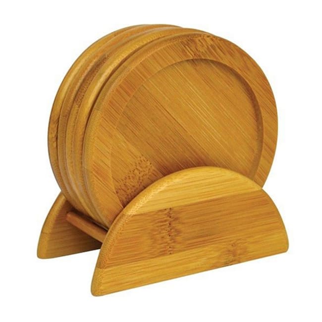 SET COASTERS BAMBOO  | Articulos Promocionales