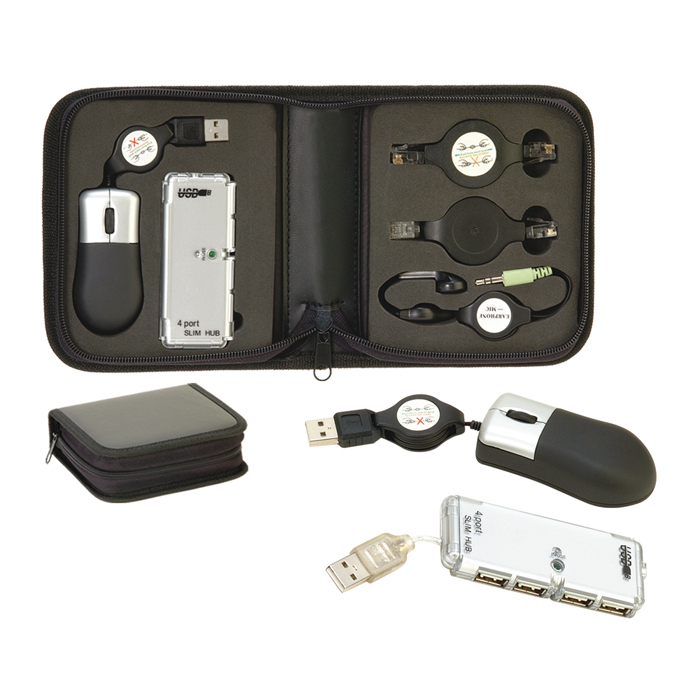 KIT USB VIAJE MOUSE HUB 3CAB C/ESTCH | Articulos Promocionales