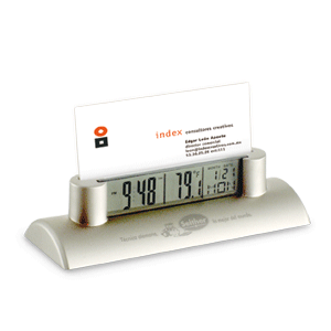 RELOJ DIGITAL + TERMOMETRO/TARJETERO | Articulos Promocionales