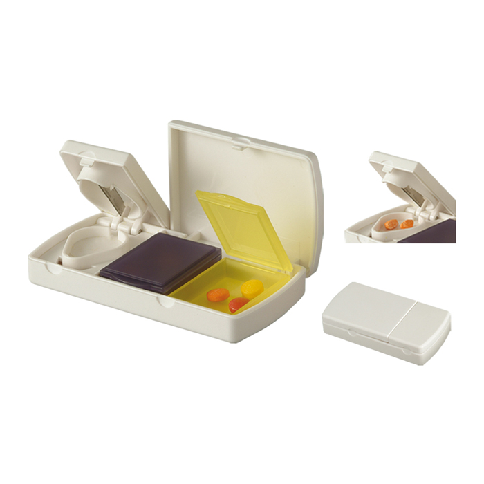 PASTILLERO PLAST. RECT.3 DIV.+NAVAJA  | Articulos Promocionales