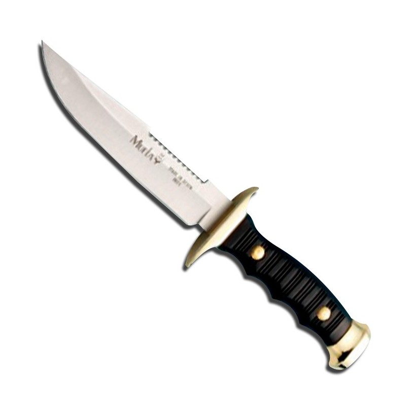 CUCHILLO DE MONTE ZAMAK DORADO, CON SIERRA | Articulos Promocionales