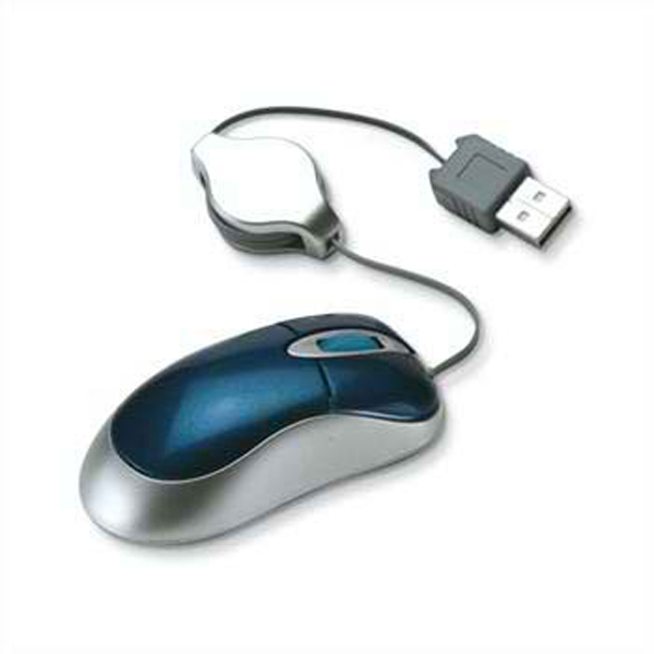 RATON OPTICO CON CABLE RETRACTIL | Articulos Promocionales