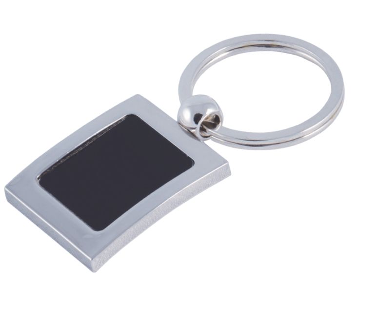 Llavero metálico con placa negra | Articulos Promocionales