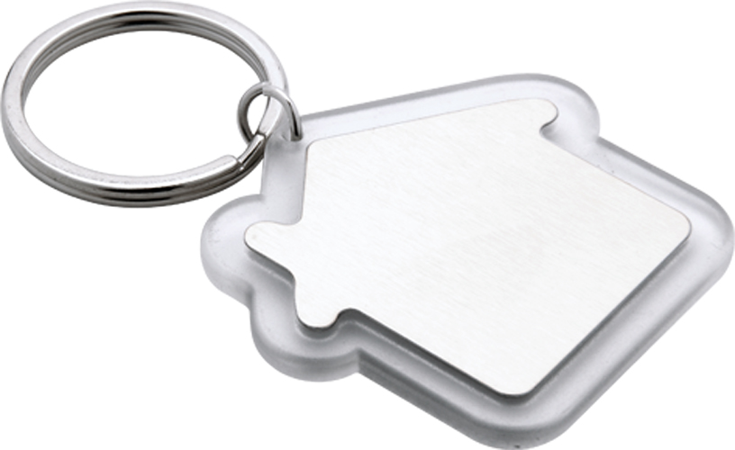 LLAVERO DE ACRÍLICO CON PLACA DE ALUMINIO | Articulos Promocionales