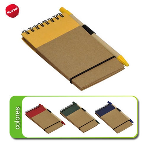 LIBRETA BIO DEGRADABLE CON PLUMA | Articulos Promocionales