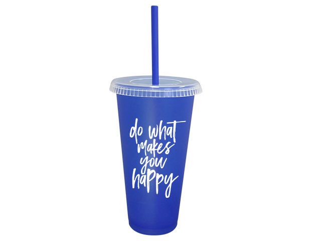 Vaso Liberty con tapa y popote | Articulos Promocionales