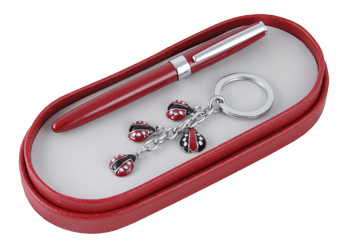 SET DE PLUMA ESMALTADA CON LLAVERO METALICO ESMALTADO | Articulos Promocionales