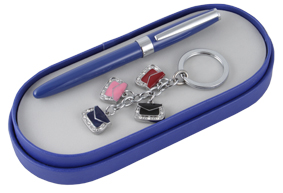SET DE PLUMA ESMALTADA CON LLAVERO METALICO ESMALTADO | Articulos Promocionales