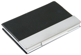 TARJETERO DE ALUMINIO CON CURPIEL | Articulos Promocionales