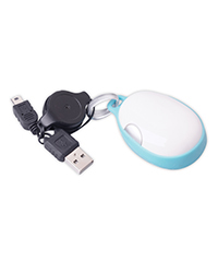 Mouse óptico con cable retráctil | Articulos Promocionales