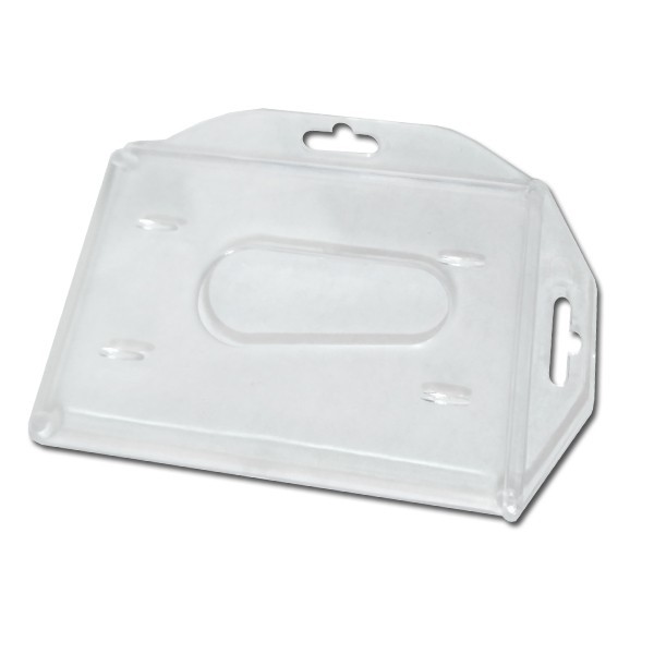 Porta gafete acrílico económico doble posición Hori/vertical | Articulos Promocionales