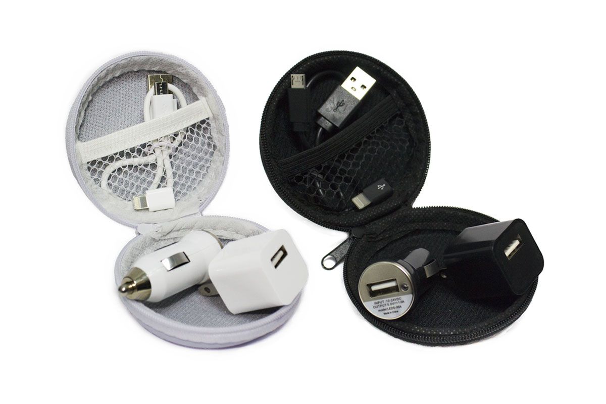 SET DE CARGADORES CASA/COCHE | Articulos Promocionales