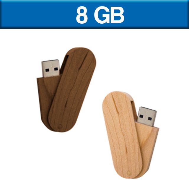 USB GIRATORIA MADERA DE 8GB  | Articulos Promocionales