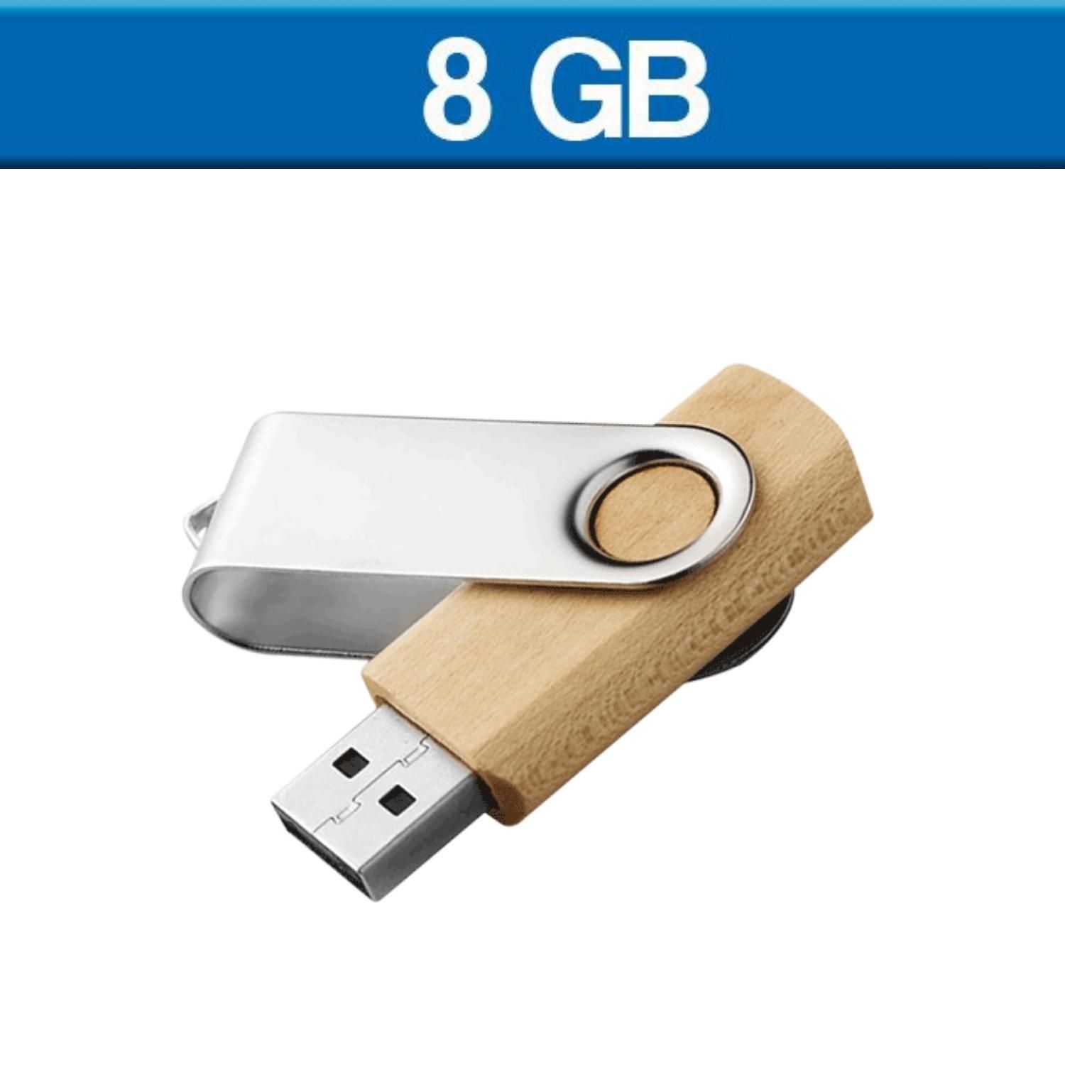 USB GIRATORIA LONDON MADERA DE 8GB | Articulos Promocionales