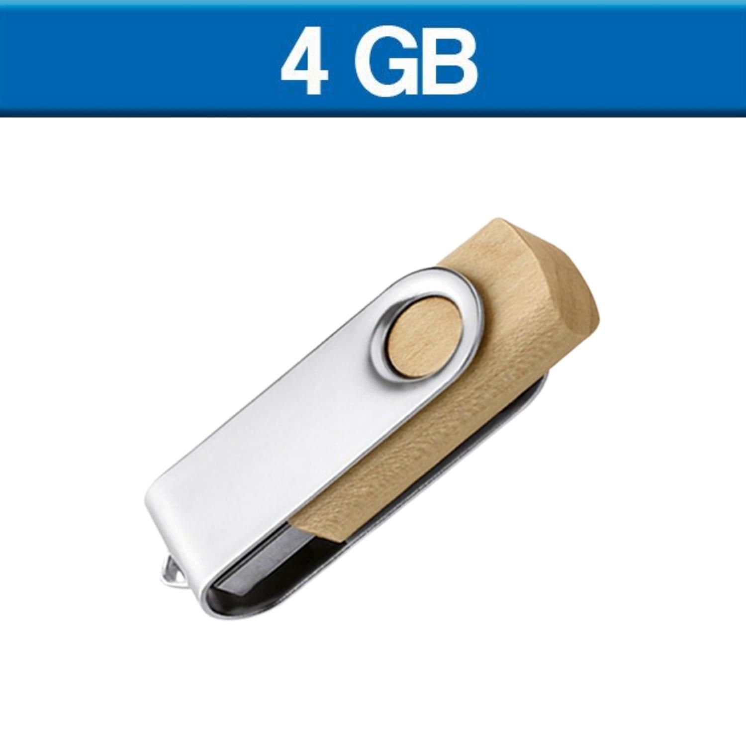 USB GIRATORIA LONDON MADERA DE 4GB | Articulos Promocionales