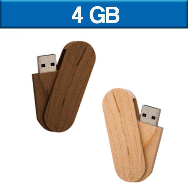 USB GIRATORIA MADERA DE 4GB  | Articulos Promocionales