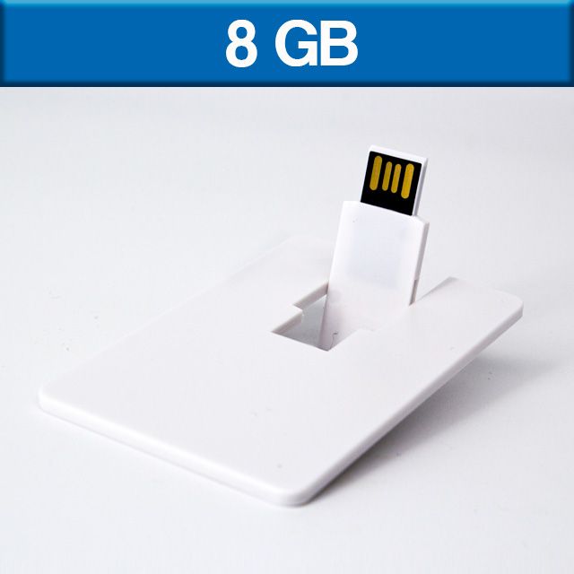 USB TARJETA SUPER SLIM BLANCA DE 8GB,                                                                                                                   | Articulos Promocionales