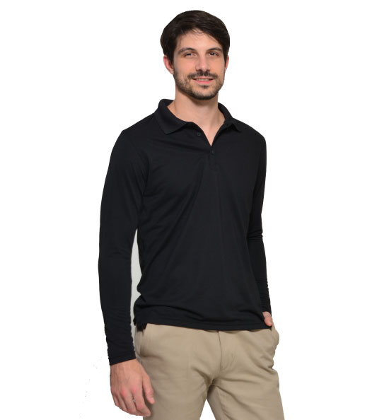 Playera tipo polo manga larga Fit tallas XXL | Articulos Promocionales