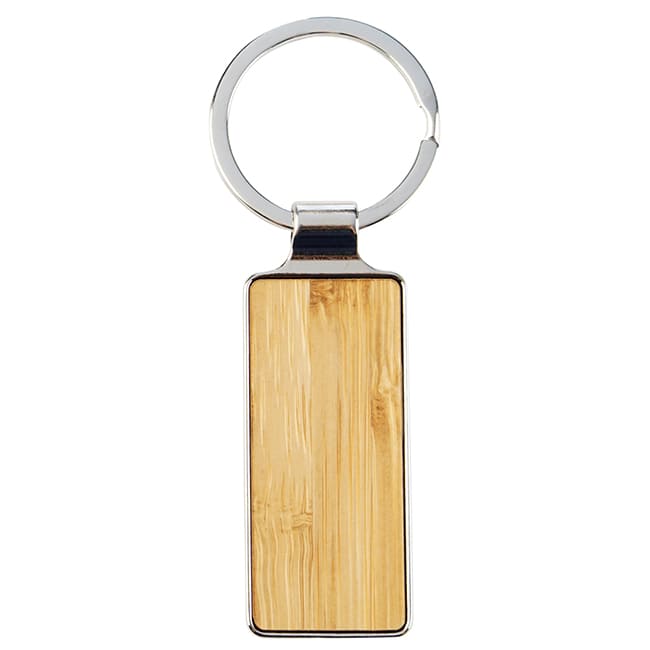 LLAVERO RECTANGULAR BAMBOO | Articulos Promocionales