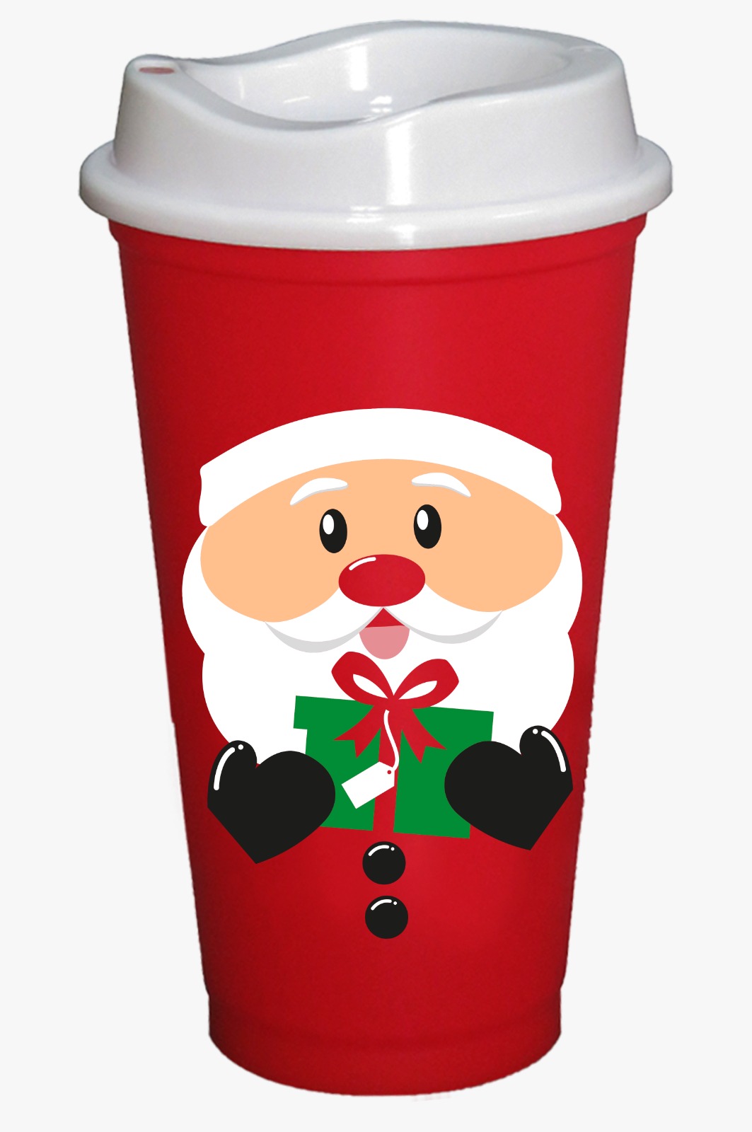 Vaso navideño decorado (santa claus) | Articulos Promocionales