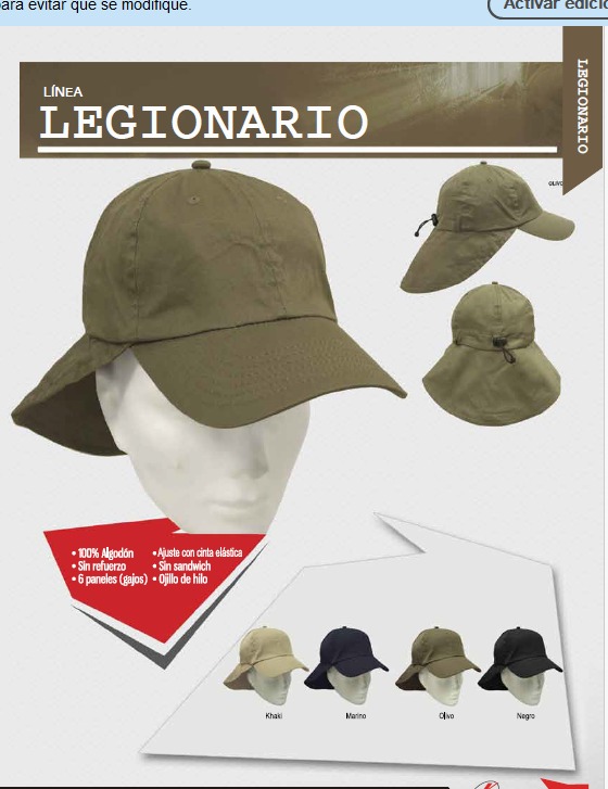 GORRA LEGIONARIO | Articulos Promocionales