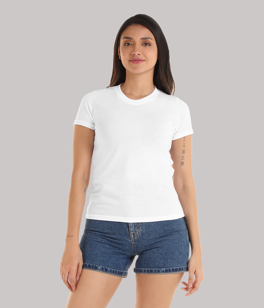 PLAYERA DAMA EUROCOTTON CUELLO REDONDO PARA SUBLIMAR | Articulos Promocionales