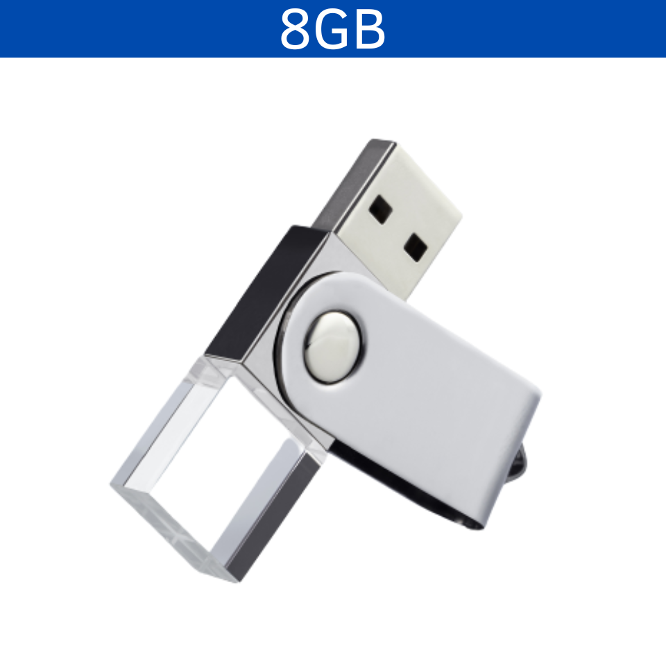  USB GIRATORIA CRISTAL DE 8GB | Articulos Promocionales