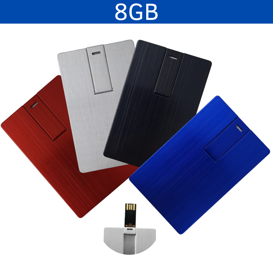 USB Slim con forma de tarjeta fabricada en aluminio 8GB | Articulos Promocionales