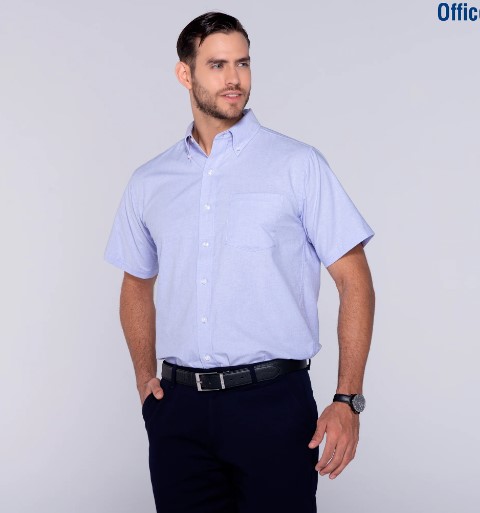 Camisa Oxford Manga Corta para Caballero Talla XXL | Articulos Promocionales